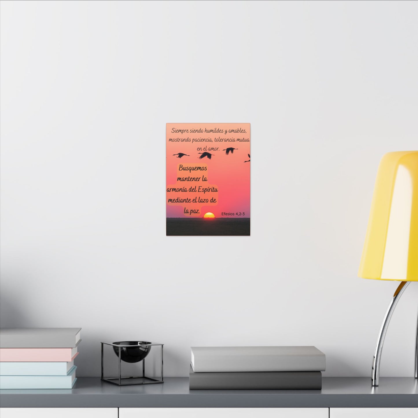 Canvas Wall Art — "...busquemos mantener la armonía..." (Efesios 4:2-3) Sunset Peace