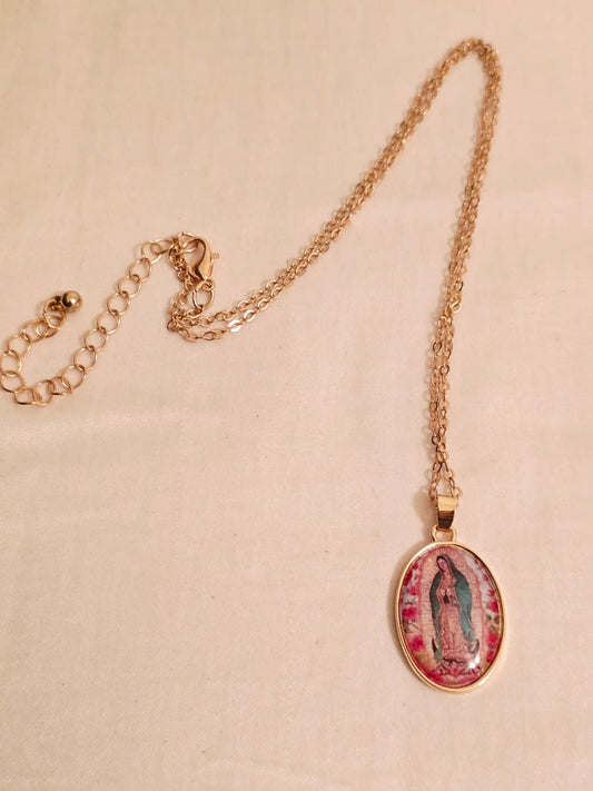 Lady of Guadalupe epoxy Necklace