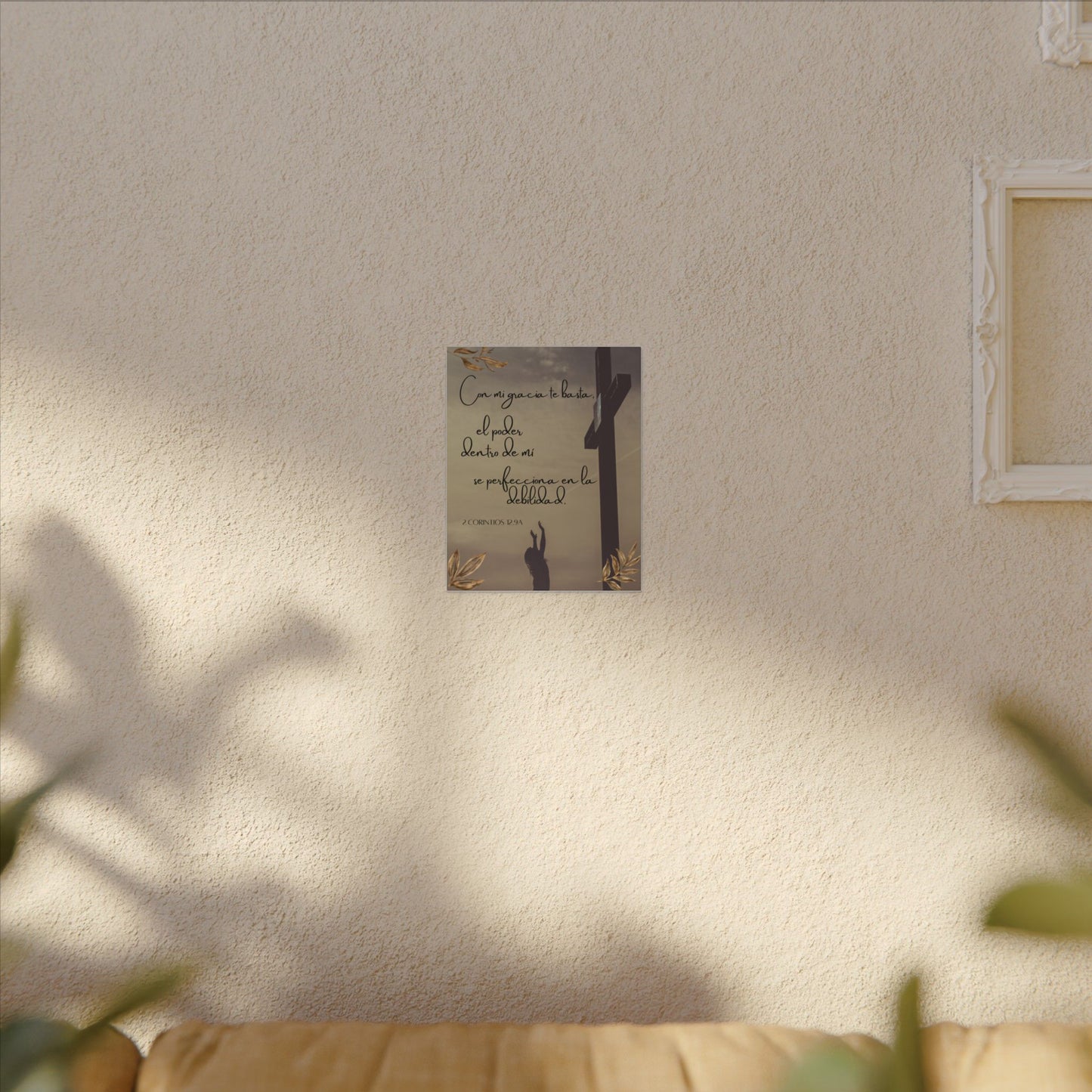 Wall canvas "Con mi gracia te basta"