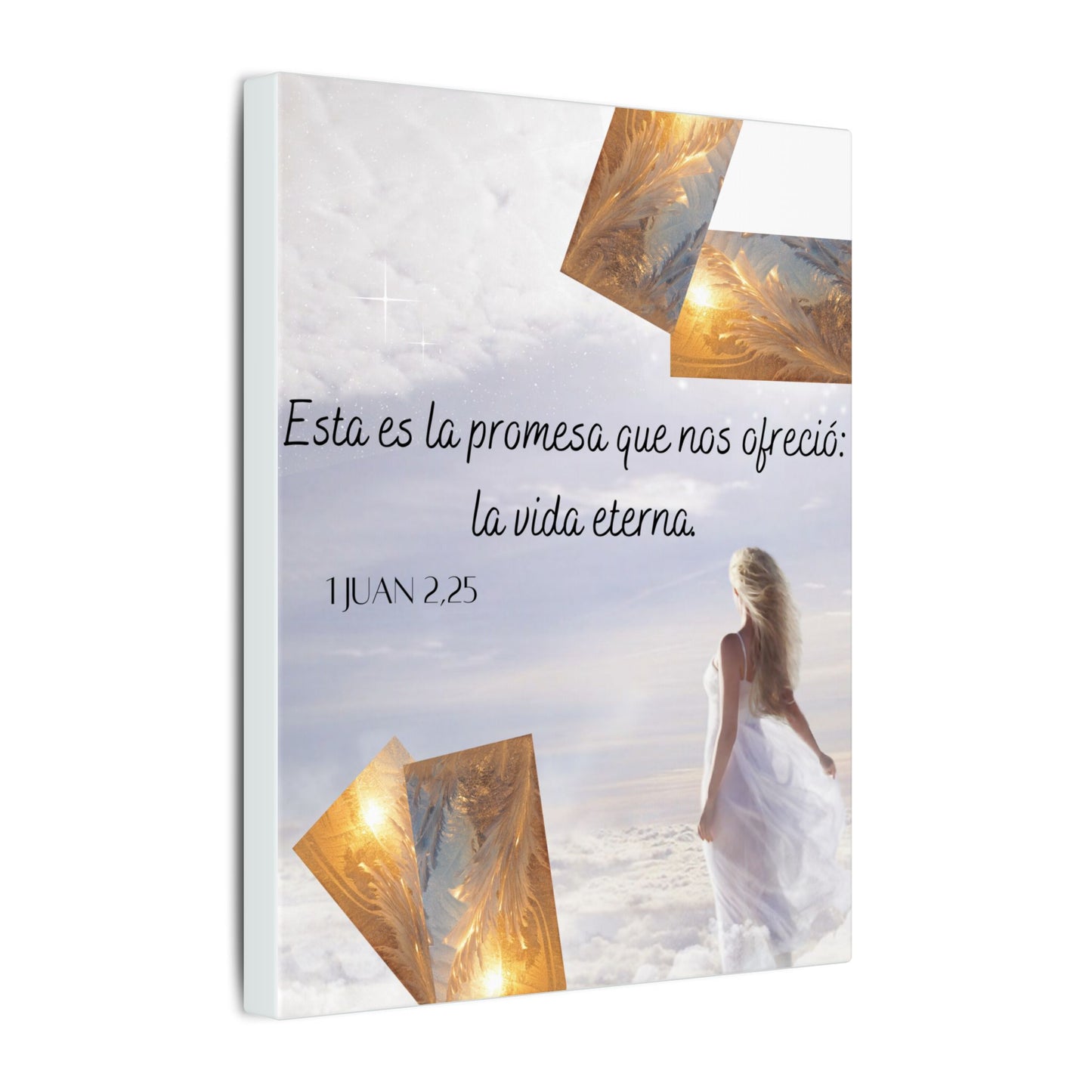 Matte Canvas - 'Esta es la promesa que nos ofreció: la vida eterna' Religious Wall Art