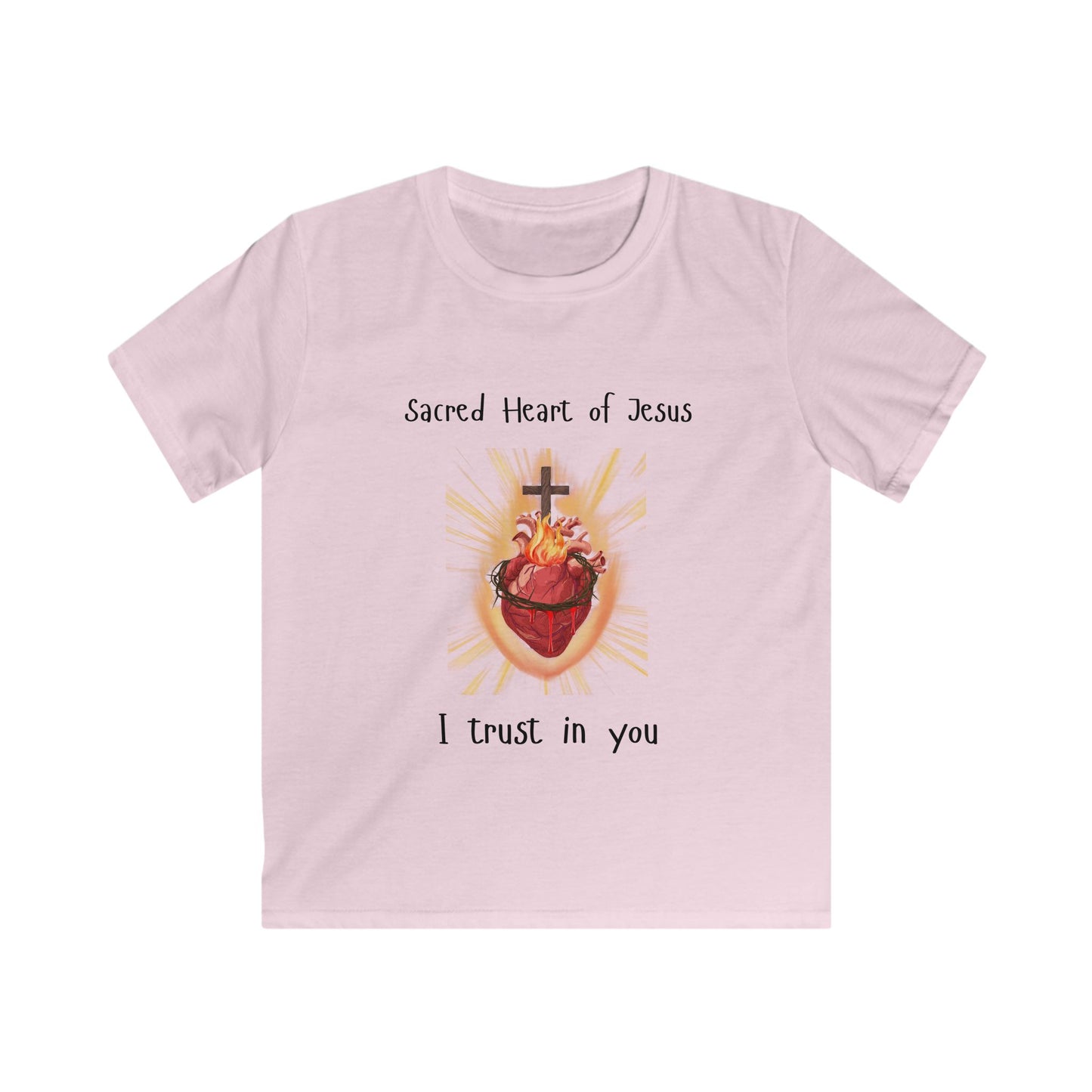 Kids Sacred Heart of Jesus Tee — "I Trust in You" Religious Children's T‑Shirt