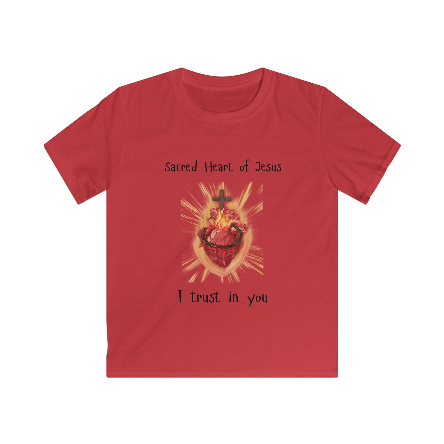 Kids Sacred Heart of Jesus Tee — "I Trust in You" Religious Children's T‑Shirt