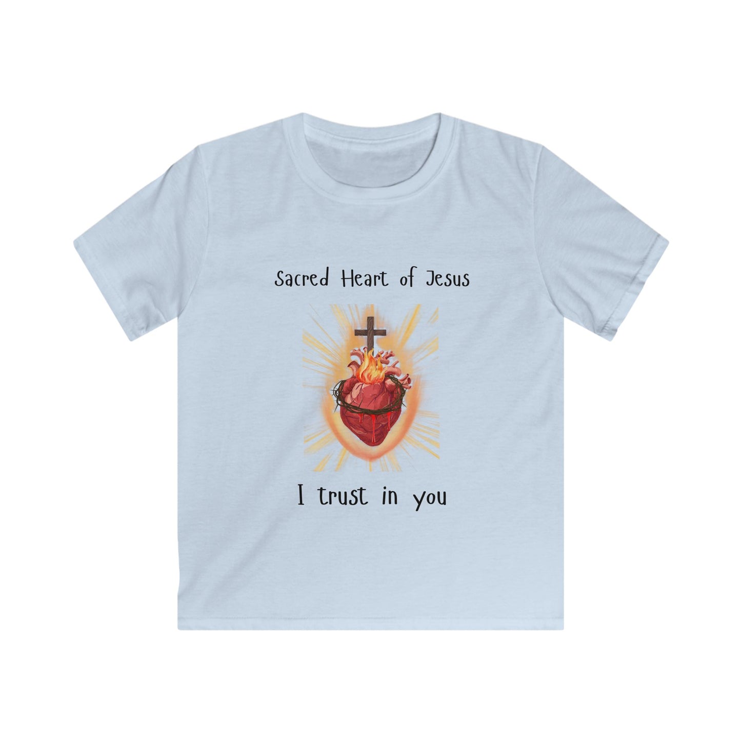 Kids Sacred Heart of Jesus Tee — "I Trust in You" Religious Children's T‑Shirt