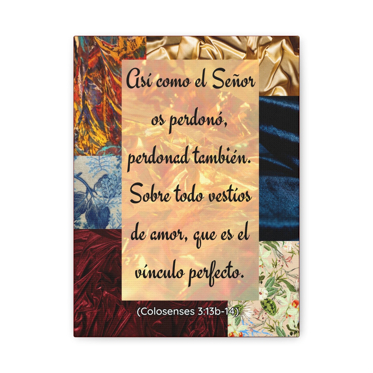 "Vestíos de amor" (Colosenses 3:13b-14)- Canvas wall decor