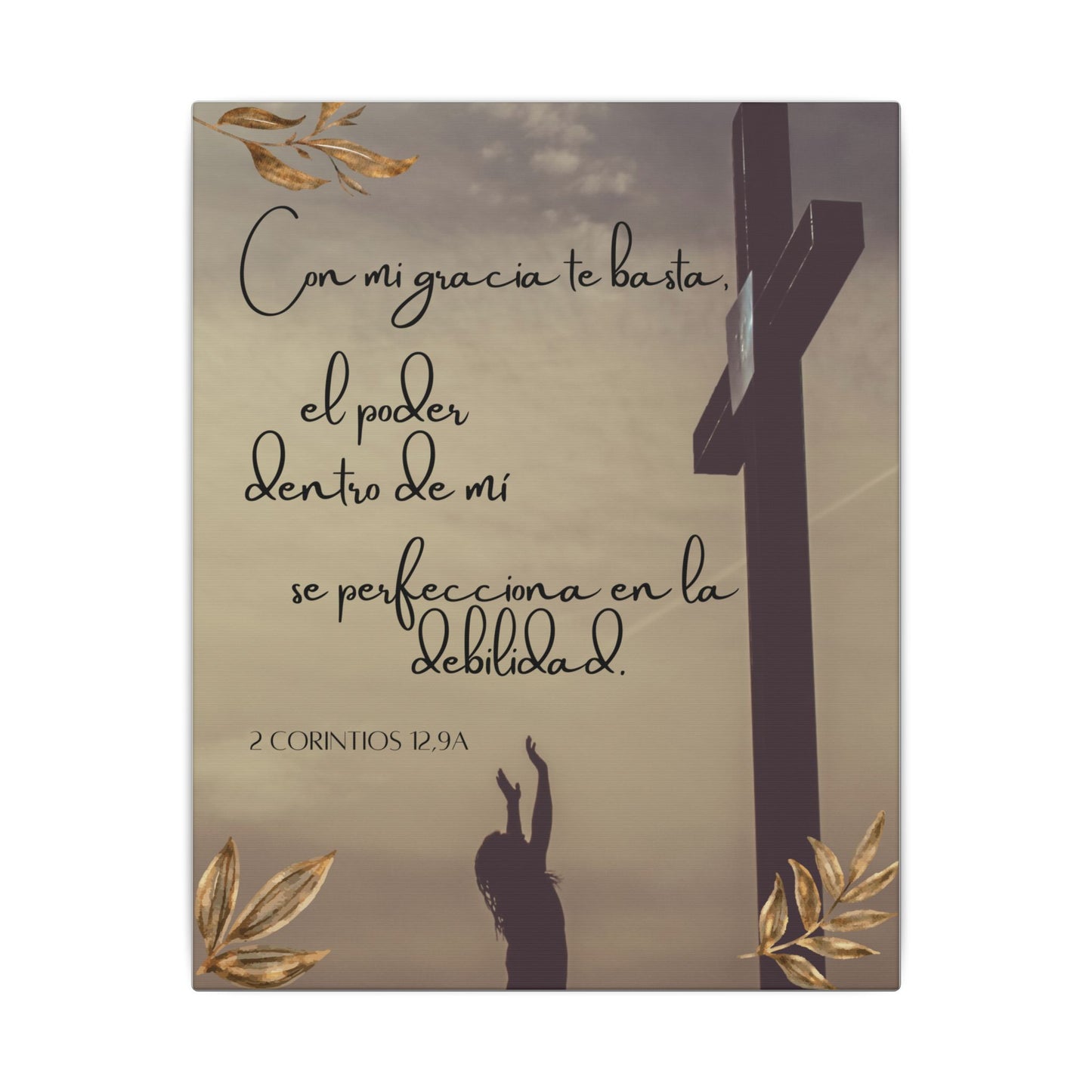 Wall canvas "Con mi gracia te basta"