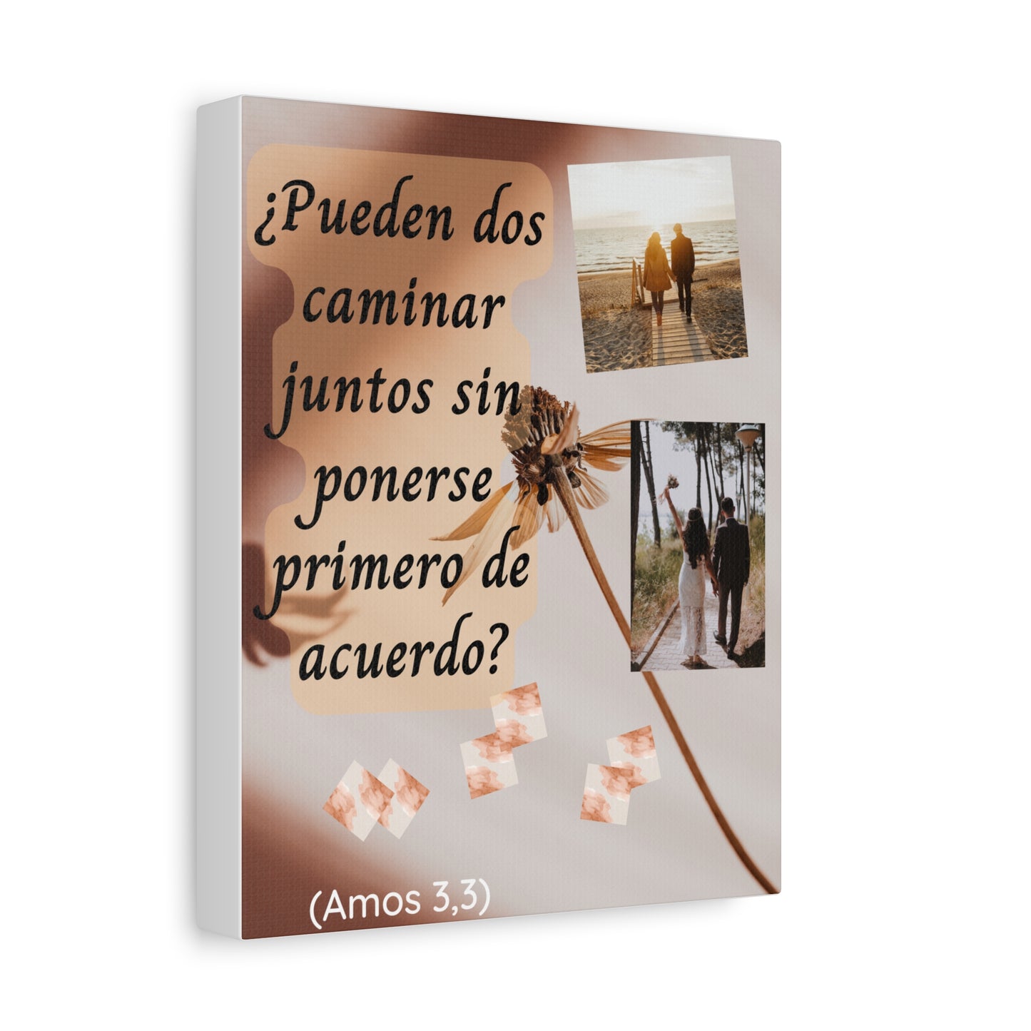 Canvas Wall Art – Spanish Bible Verse ‘¿Pueden dos caminar juntos…?’ (Amos 3:3)