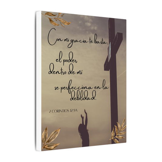 Wall canvas "Con mi gracia te basta"