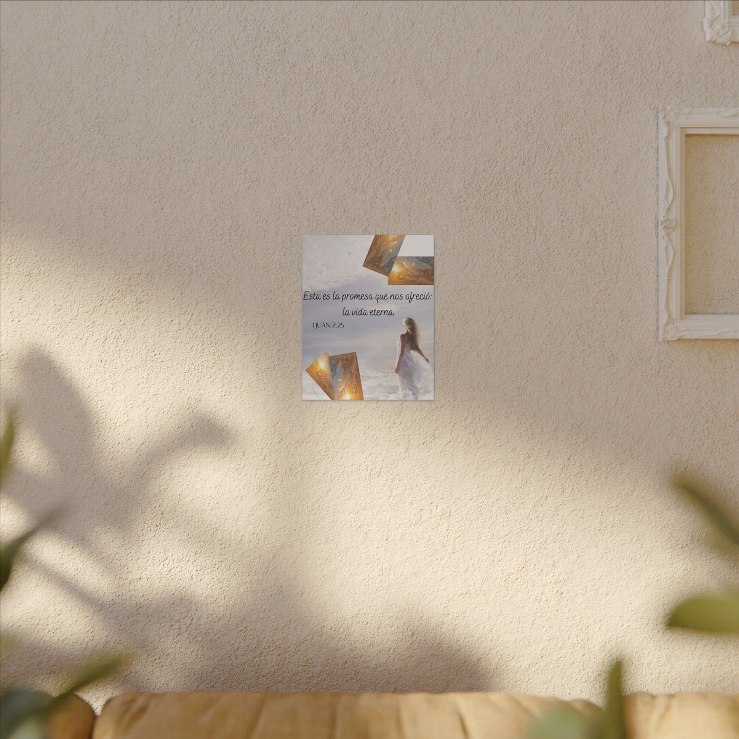 Matte Canvas - 'Esta es la promesa que nos ofreció: la vida eterna' Religious Wall Art