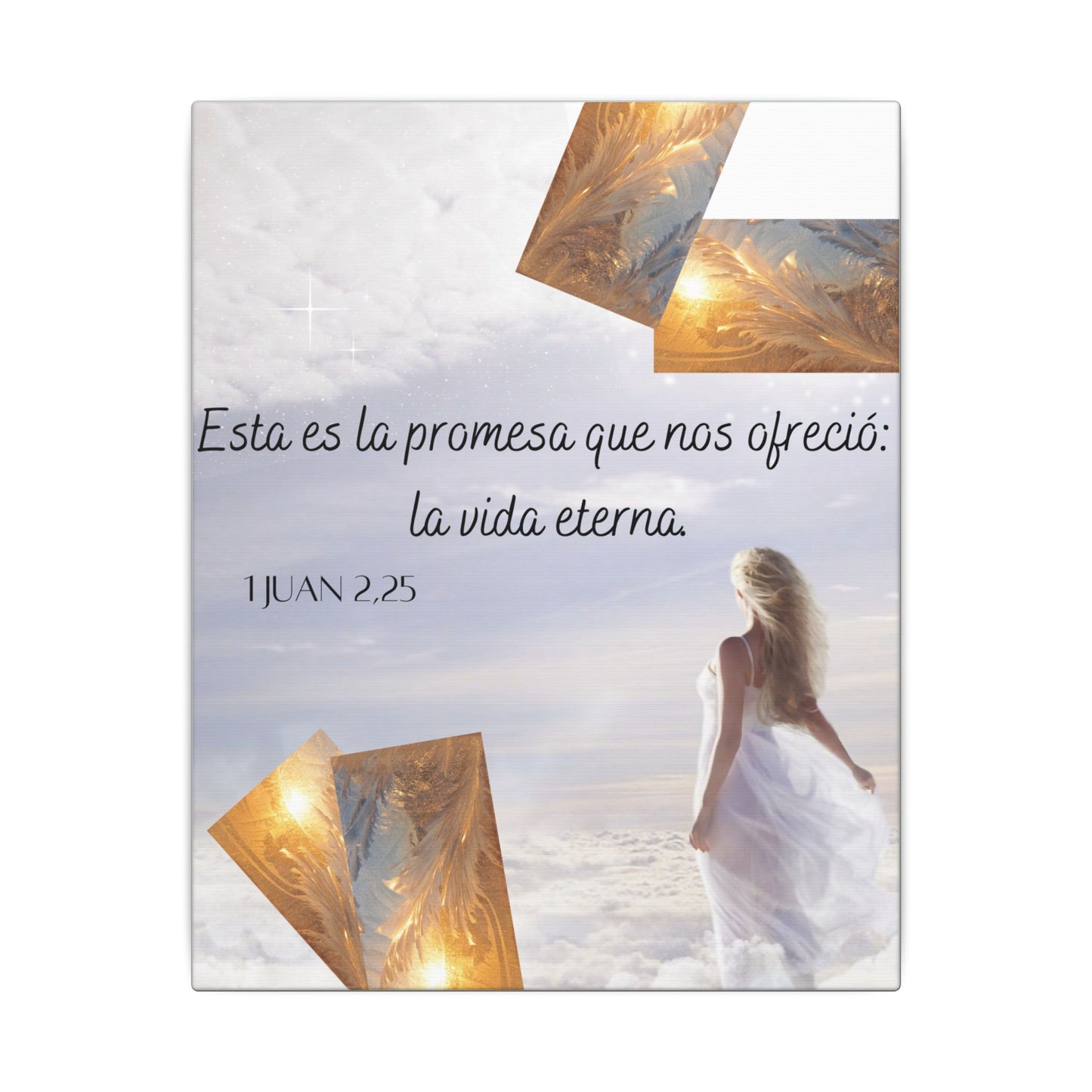 Matte Canvas - 'Esta es la promesa que nos ofreció: la vida eterna' Religious Wall Art