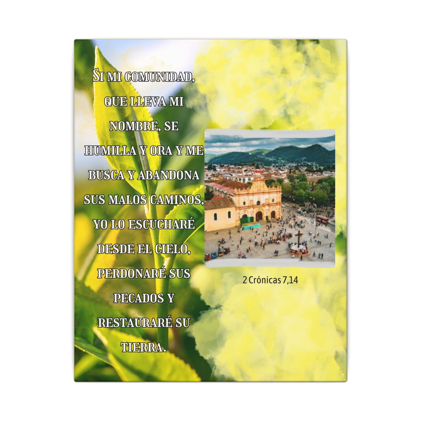 Wall Art – "Si mi pueblo se arrepiente..." 2 Crónicas 7:14 Bible Verse Matte Stretched Canvas