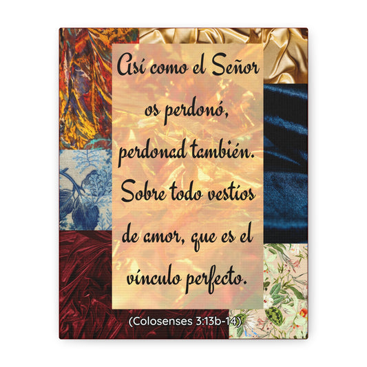 "Vestíos de amor" (Colosenses 3:13b-14)- Canvas wall decor