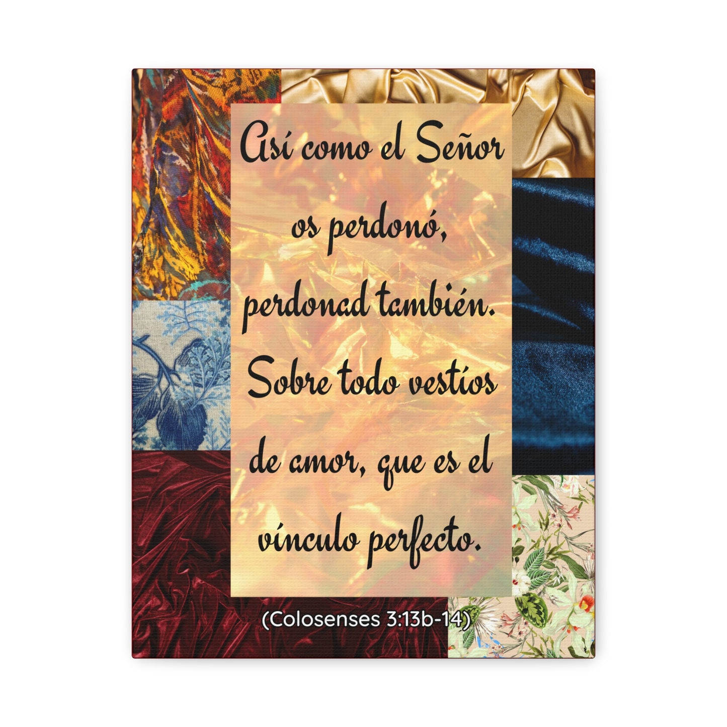 "Vestíos de amor" (Colosenses 3:13b-14)- Canvas wall decor