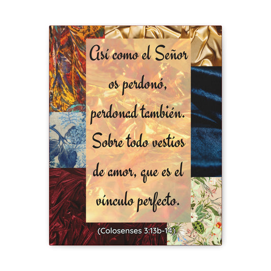 "Vestíos de amor" (Colosenses 3:13b-14)- Canvas wall decor