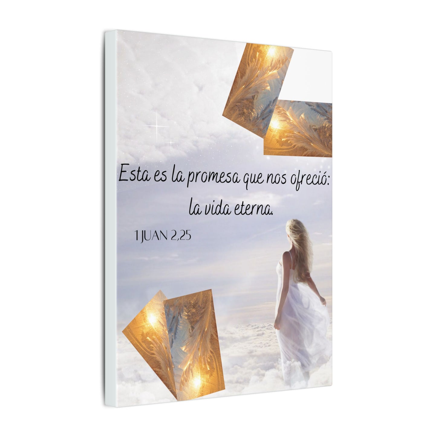 Matte Canvas - 'Esta es la promesa que nos ofreció: la vida eterna' Religious Wall Art