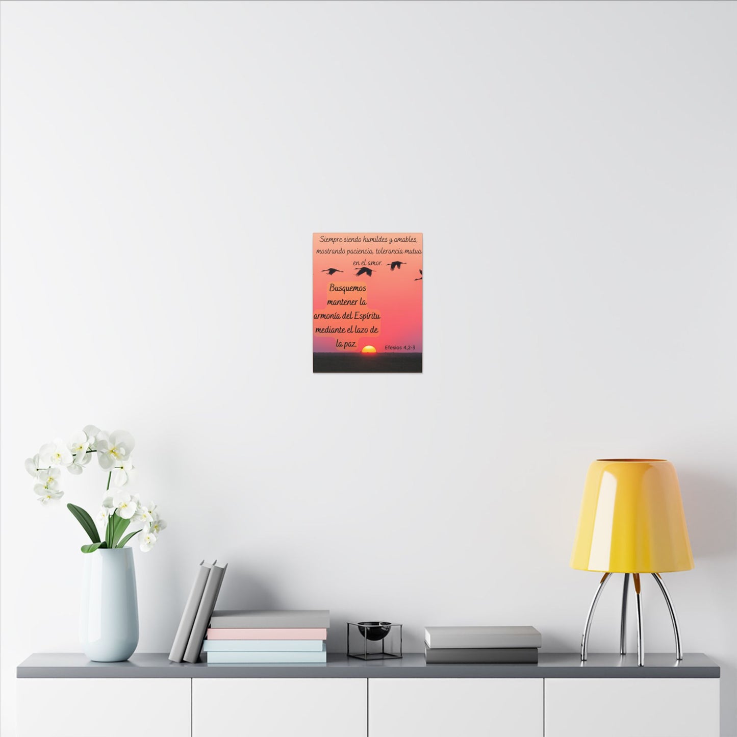 Canvas Wall Art — "...busquemos mantener la armonía..." (Efesios 4:2-3) Sunset Peace
