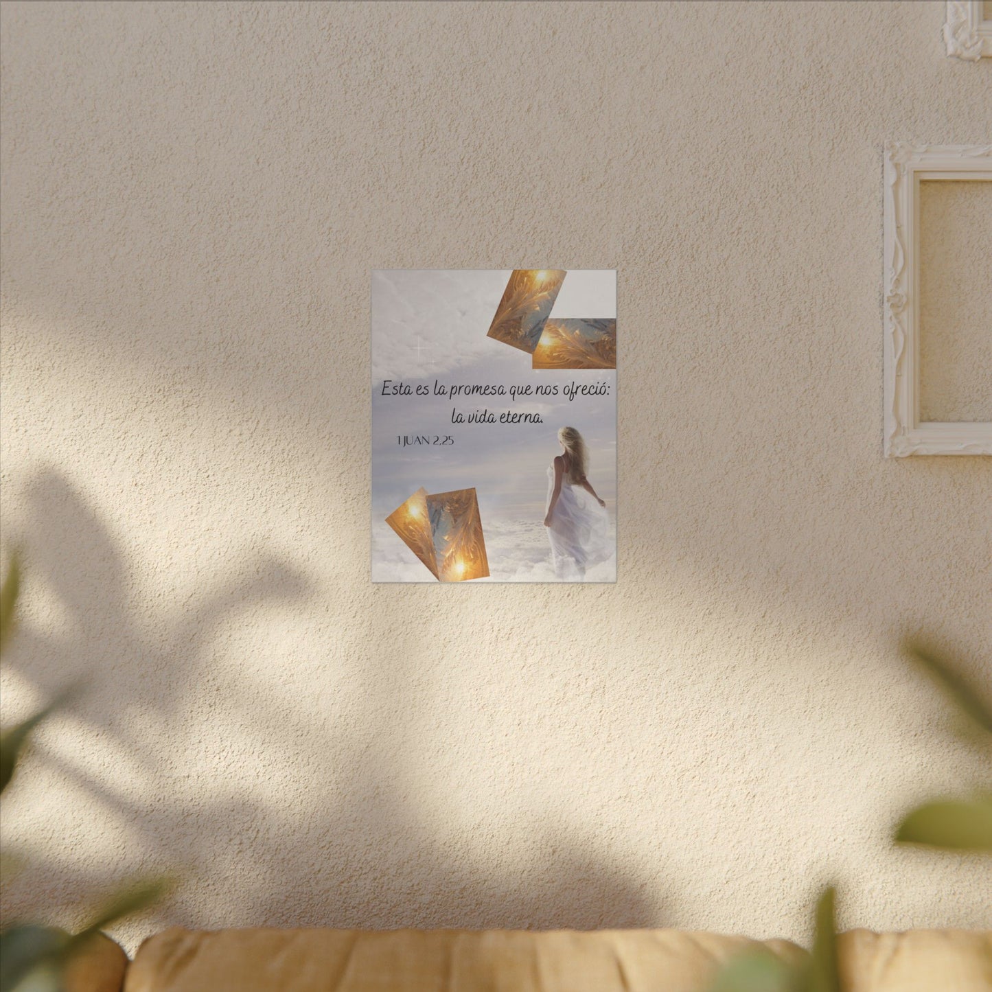 Matte Canvas - 'Esta es la promesa que nos ofreció: la vida eterna' Religious Wall Art