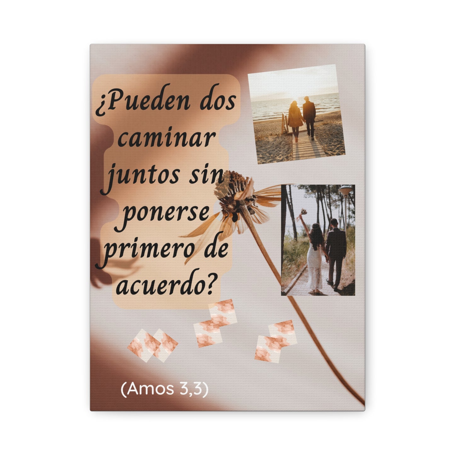 Canvas Wall Art – Spanish Bible Verse ‘¿Pueden dos caminar juntos…?’ (Amos 3:3)