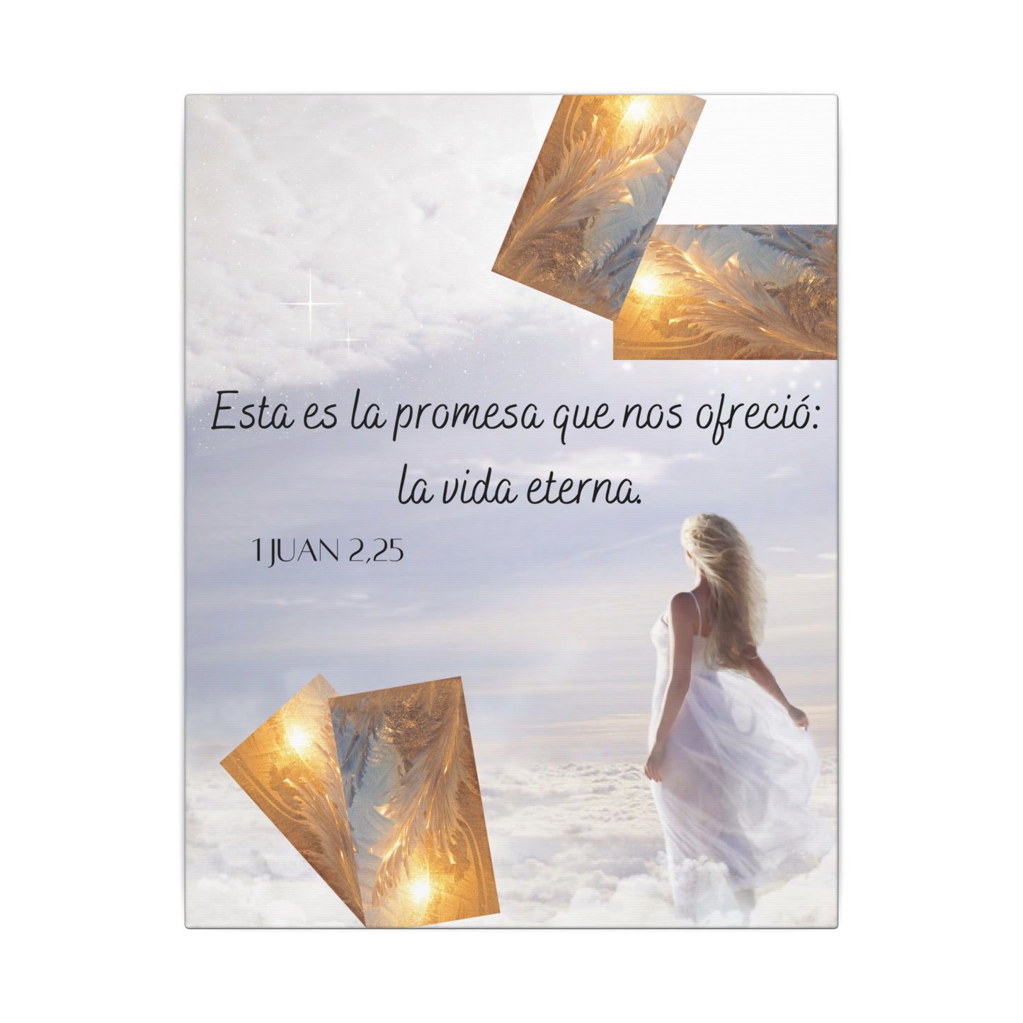 Matte Canvas - 'Esta es la promesa que nos ofreció: la vida eterna' Religious Wall Art