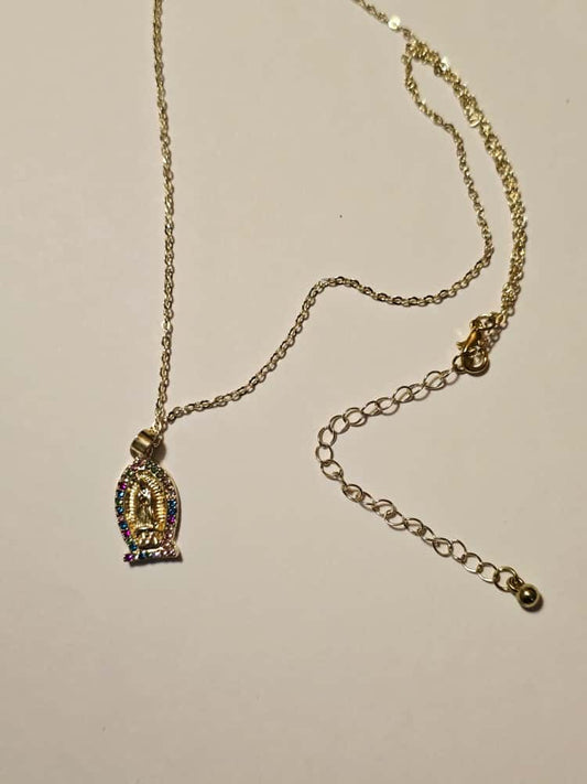 Lady of Guadalupe Colorful Pendant