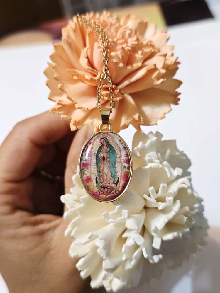 Lady of Guadalupe epoxy Necklace