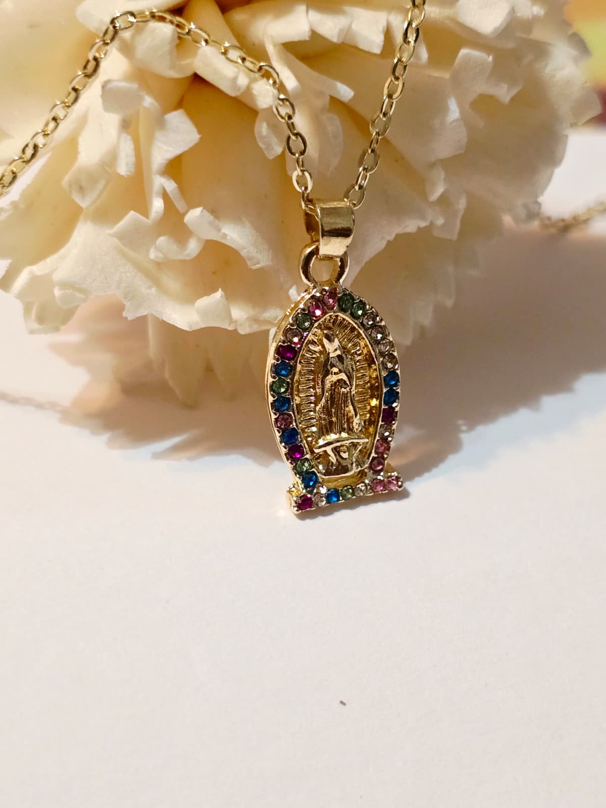 Lady of Guadalupe Colorful Pendant