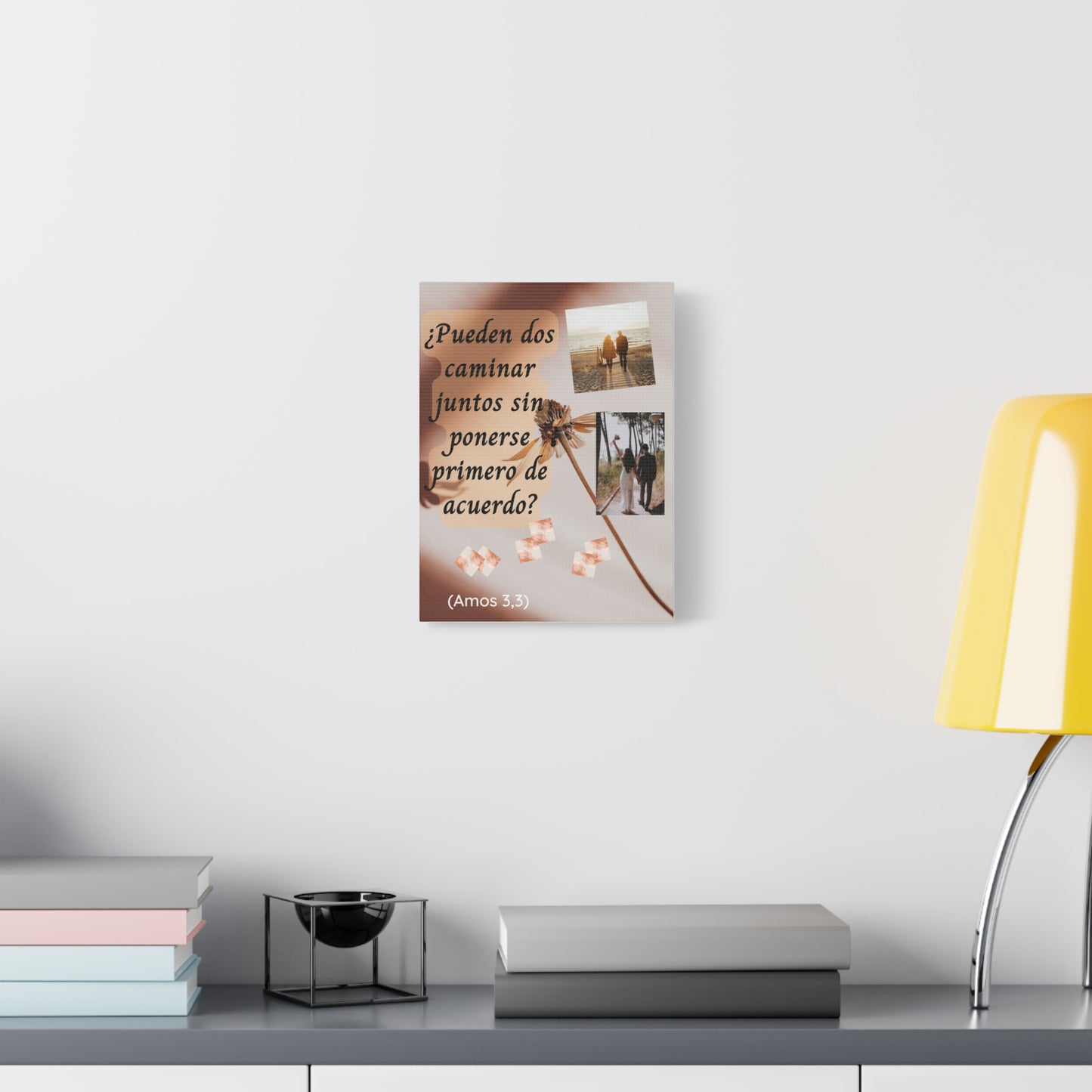 Canvas Wall Art – Spanish Bible Verse ‘¿Pueden dos caminar juntos…?’ (Amos 3:3)