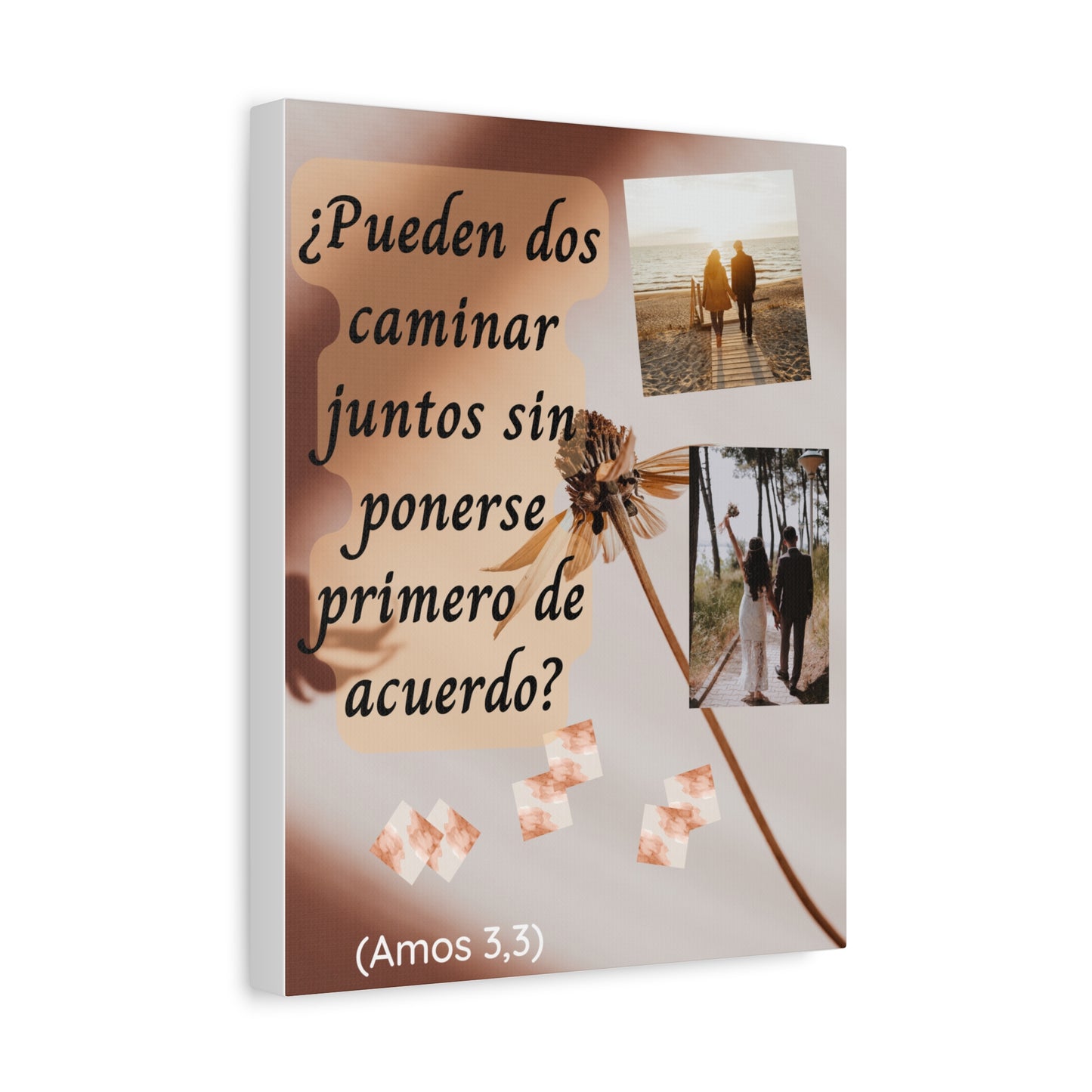 Canvas Wall Art – Spanish Bible Verse ‘¿Pueden dos caminar juntos…?’ (Amos 3:3)