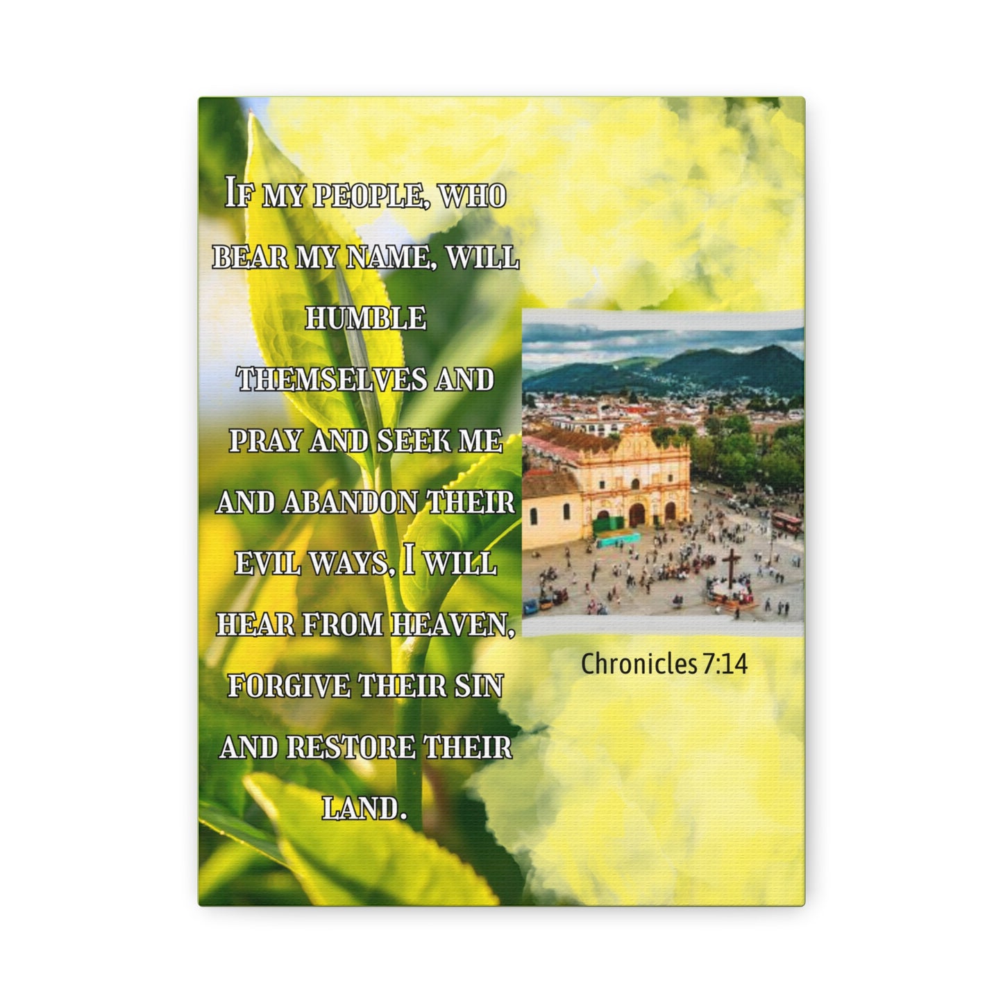 Chronicles 7:14 Bible Verse Matte Canvas Wall Art — Humble, Pray & Restore