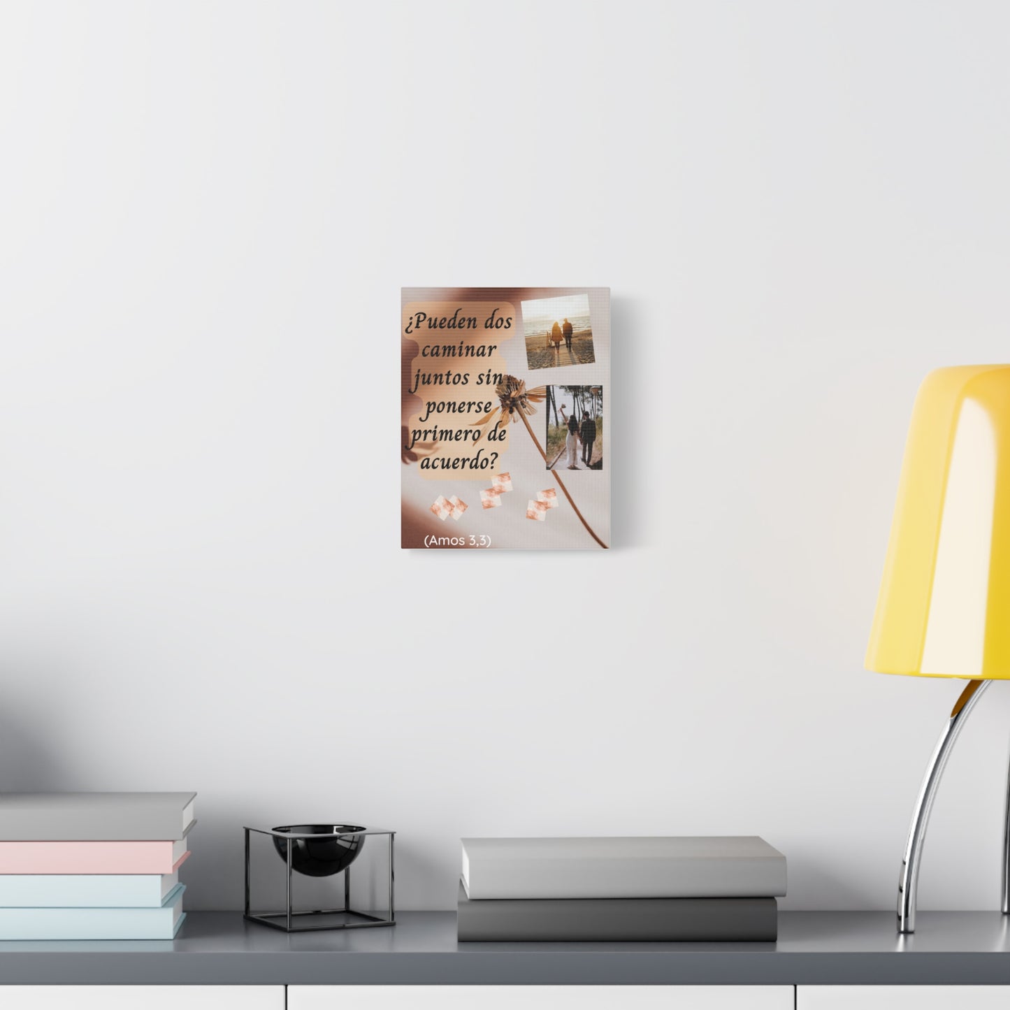 Canvas Wall Art – Spanish Bible Verse ‘¿Pueden dos caminar juntos…?’ (Amos 3:3)