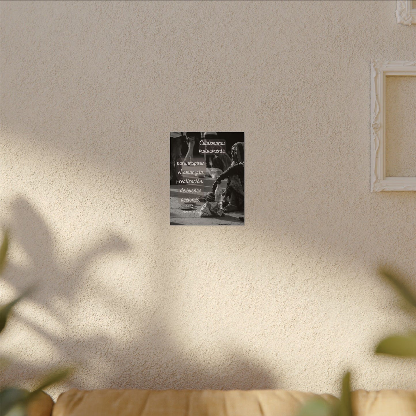 Hebrews 10:24 Spanish Canvas Wall Art — "Cuidémonos mutuamente" Inspirational Matte Print