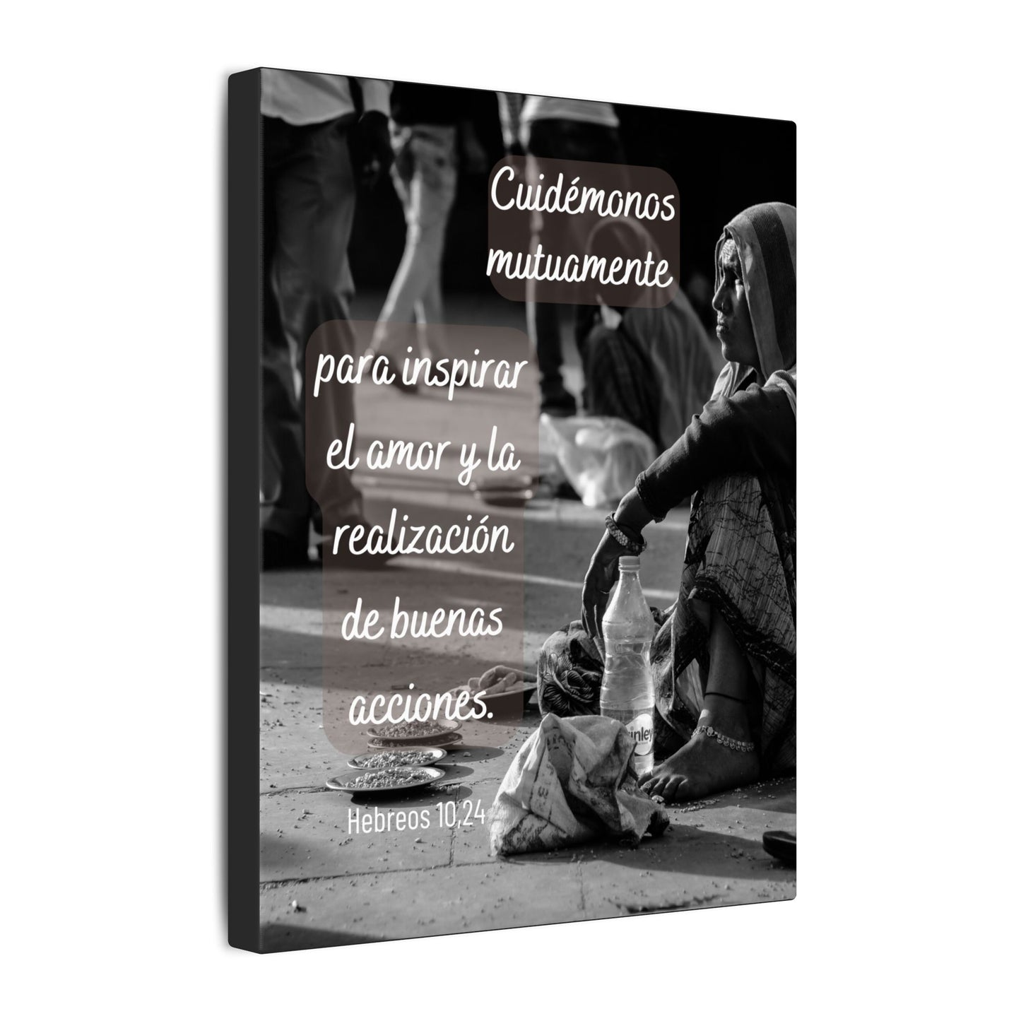 Hebrews 10:24 Spanish Canvas Wall Art — "Cuidémonos mutuamente" Inspirational Matte Print