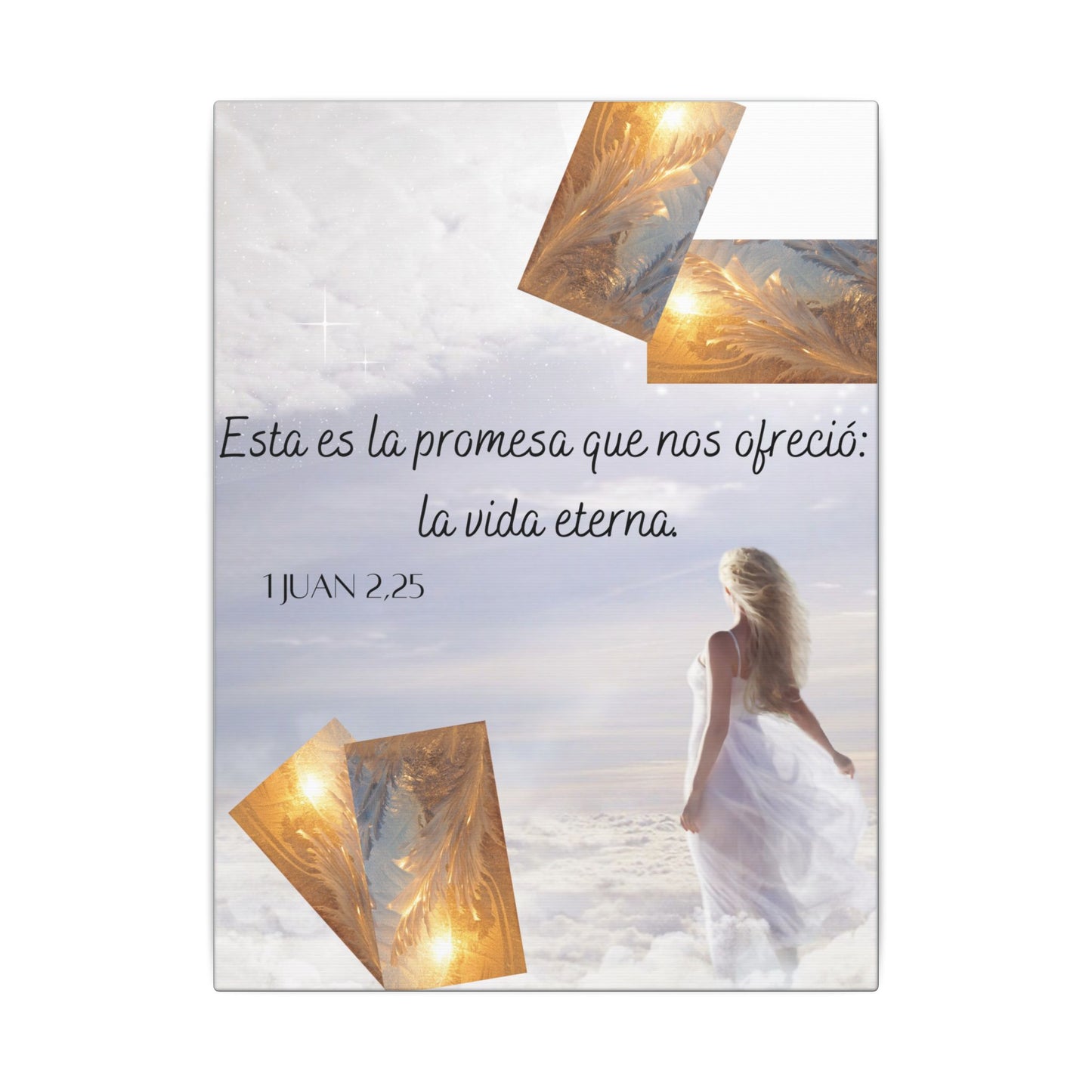 Matte Canvas - 'Esta es la promesa que nos ofreció: la vida eterna' Religious Wall Art