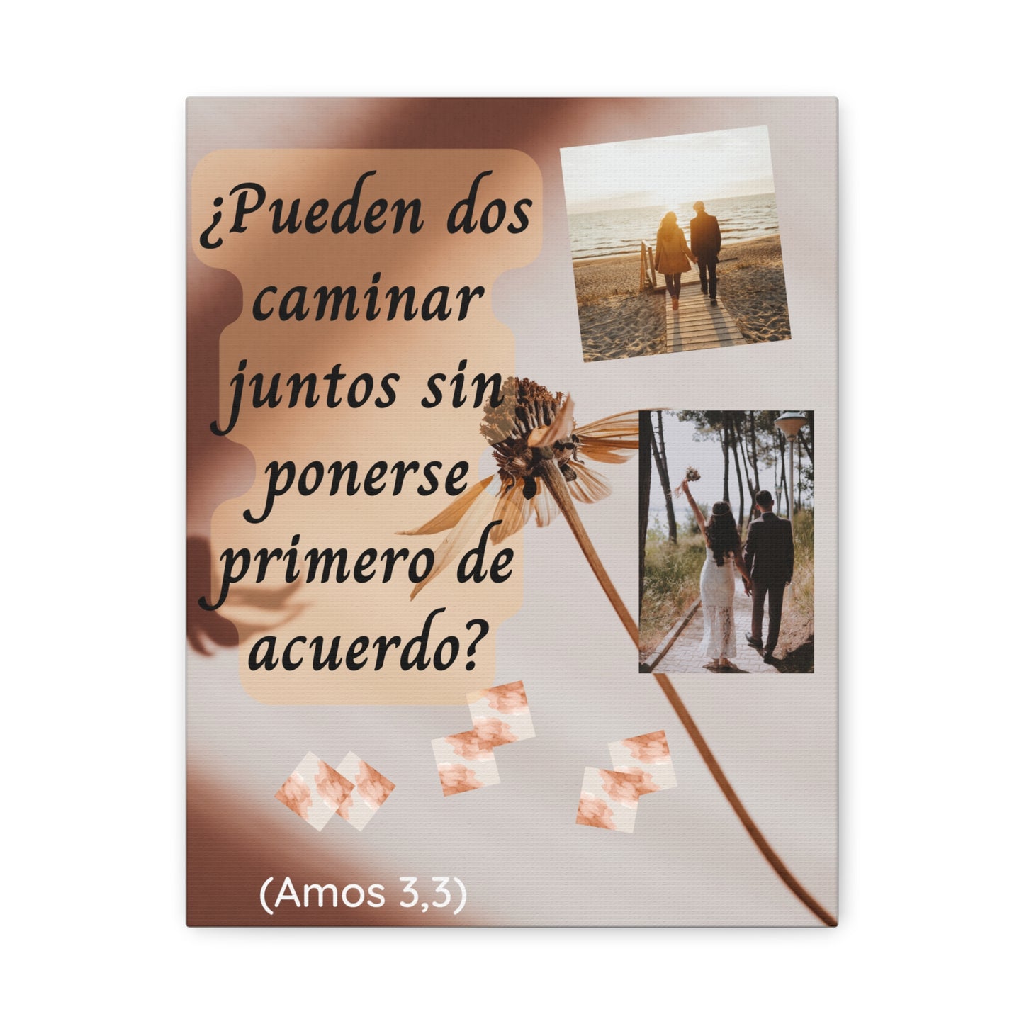 Canvas Wall Art – Spanish Bible Verse ‘¿Pueden dos caminar juntos…?’ (Amos 3:3)