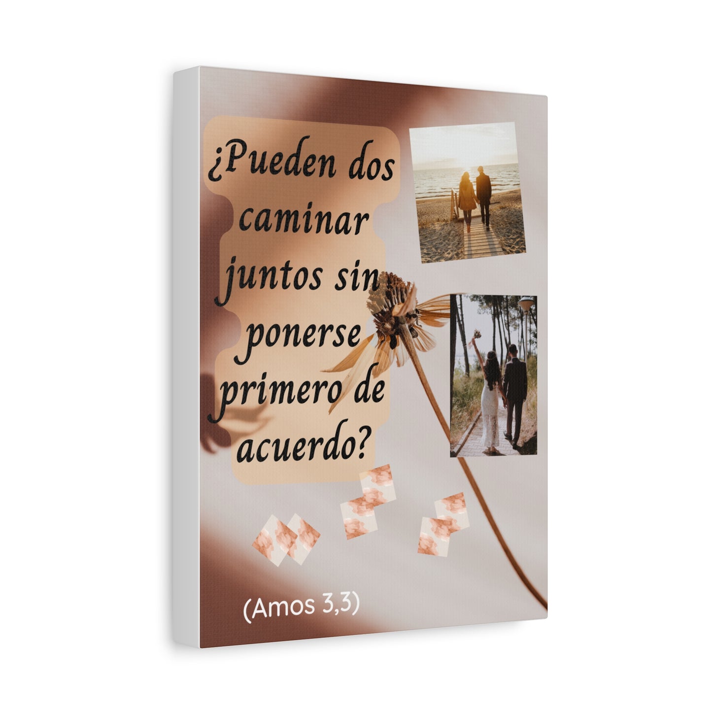 Canvas Wall Art – Spanish Bible Verse ‘¿Pueden dos caminar juntos…?’ (Amos 3:3)