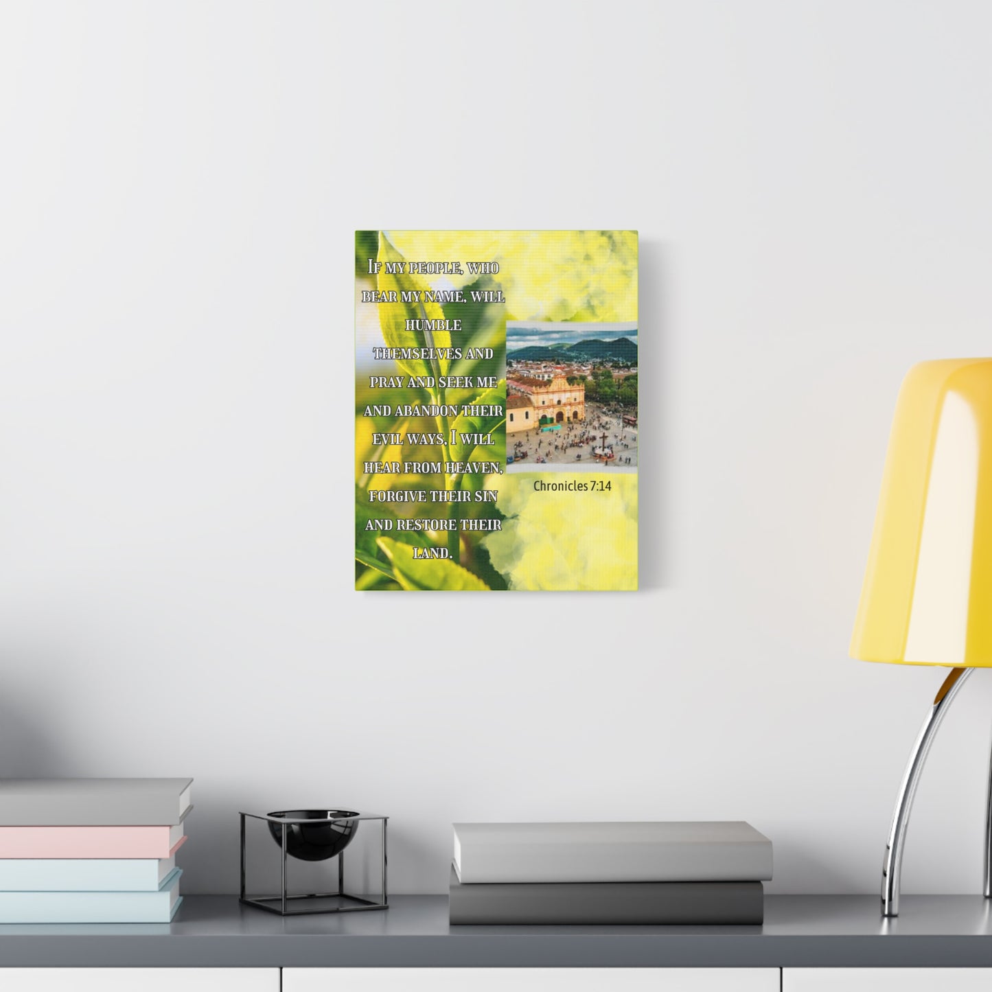 Chronicles 7:14 Bible Verse Matte Canvas Wall Art — Humble, Pray & Restore